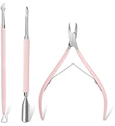 Makartt Cuticle Trimmer Set: 3PCS Professional Cuticle Nipper with Pusher & Scraper, 7mm Precisio...