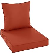 Summsun Outdoor Cushions for Patio Furniture, Outdoor Seat Cushions with Waterproof Removable Cov...