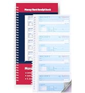 Receipt Books with Carbon Copies,Money and Rent Receipt Book,3-Part Carbonless,5.31" x 11.22",Rec...