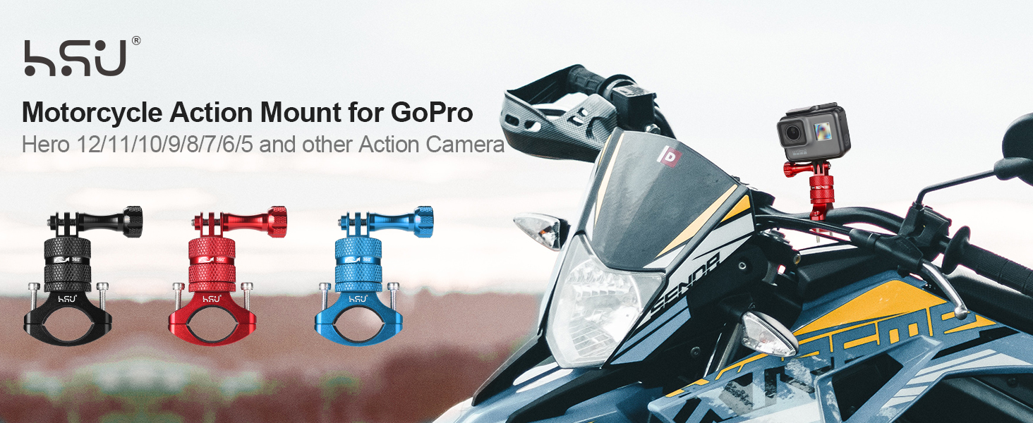 Aluminum Bike Bicycle Handlebar Mount for Gopro Hero 12/11/10/9/8/7/6/5