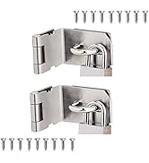 90 Degree 4 Inch Right Angle Padlock Hasp, Stainless Steel Safety Door Latches, Solid Gate Latche...