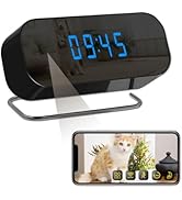 FUXGZ Wireless Smart Clock Mini Camera HD 1080P WiFi Video Recorder Nanny Cam with Motion Detecti...