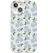 Casely iPhone 15 Case | Nantucket Cottage | Blue Hydrangea | Compatible with MagSafe | Classic Ul...