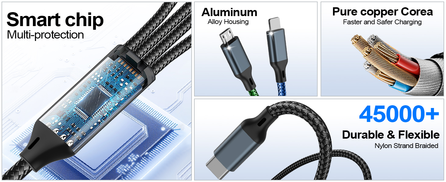 4 in 2 charging cable