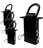 gemigard 4PCS Heavy Duty Adjustable Stake Pocket D Ring Tie Down Anchor with 1/2" Hitch Pin Fit f...