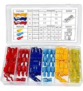 T-Tap Wire Connectors - MuHize 120 Pcs T-Tap Wire Terminals, Quick Splice Wire Terminals, Self-St...
