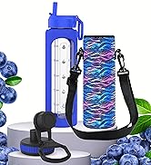 half gallon glass water bottle with time marker with straw motivational water bottle 32 waterbottle