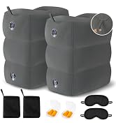 Inflatable Airplane Foot Rest Pillow - Travel Foot Rest for Long Flights, Car Seat Foot Rest for ...