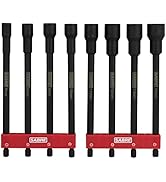 Sabre Tools 8 Piece Metric Impact Magnetic Nut Driver Set – 6 Inch Length, 1/4 Inch Hex Shank, Ma...