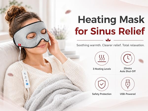 sinus relief heated face mask