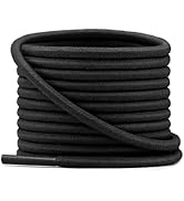 YFINE Waxed Round Shoe Laces: 2 Pairs Wax Oxford Shoelaces for Dress Shoes Boots