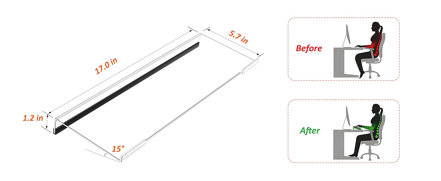 Egchi Acrylic Computer Keyboard Stand for Desk