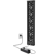 AMCHIXIN 37.4-39.4 Inch Vertical Window Fan for Sliding Windows – Securely Fit Top and Bottom Fra...