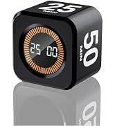 EooCoo Pomodoro Timer, Small Gravity Timer, Visual Countdown 5 10 25 50 | Desk Productivity Flip ...