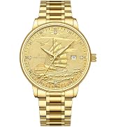 Gosasa Smooth Sailing Men’s Luxurious Golden-Tone Automatic Mechanical Watch 42 mm Steel Bracelet...