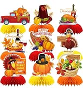 Thanksgiving Table Decorations, Fall Table Decorations for Autumn Harvest | 9Pcs Fall Centerpiece...