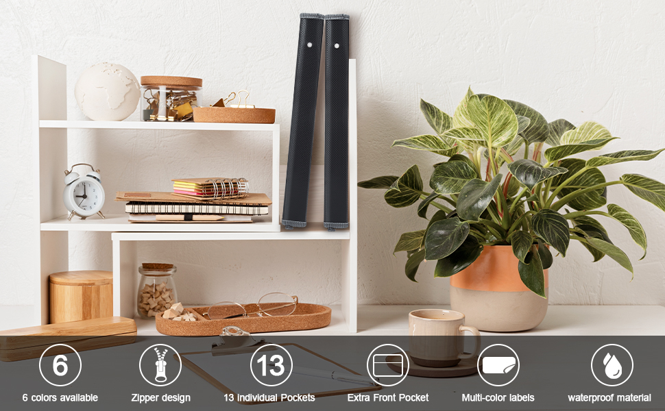 13 Pockets A4 Accordian file organiser