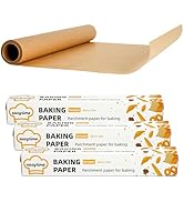 DTFMZOV 12in x 197ft Unbleached Parchment Paper Roll, High Temperature Resistant Parchment Paper ...