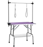 Donext 46" Dog Grooming Table, Adjustable Grooming Tables at Home With Arm/Noose/Mesh Tray, Maxim...
