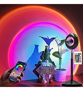 YouOKLight Sunset Lamp, Sunset Projector Lamp Sunset Light with App Control 16 Colors Brightness ...