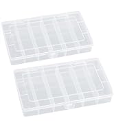 Farmer Mani 6 Grids Clear Plastic Organizer Box, Bead Storage Containers, Craft Organizers and St...