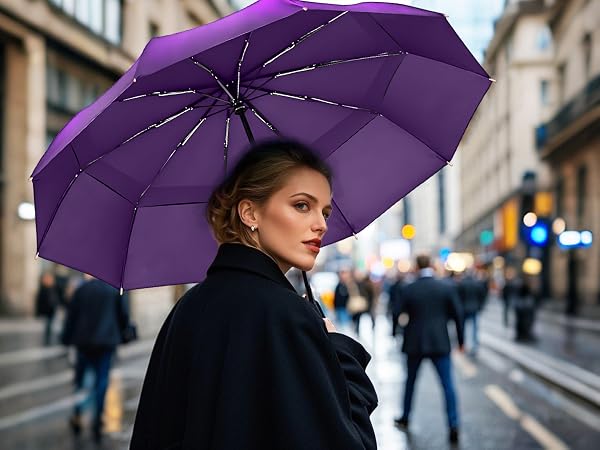 StormProof Luxury Umbrella - 10 Reinforced Ribs & Wind Vent