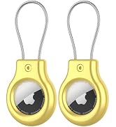 All Metal Secure Holder for Airtag and Moto Tag/Tag 2 with Wire Cable | 2 Pack,,Metal material St...