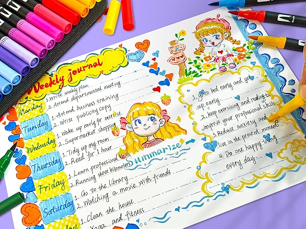 Dual-Tip Watercolor Pens Set