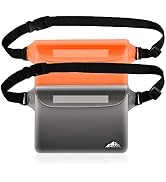 HEETA 2 Pack Waterproof Pouch, Screen Touch Sensitive Waterproof Dry Bag with Adjustable Waist St...