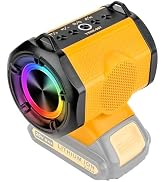 Taingwei Portable Wireless Speaker for De-Walt 20v 60v Battery,Cordless Small Speaker for Jobsite...