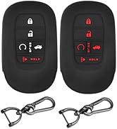 MILD EAST Key Fob Cover for Honda, 5 Buttons Silicone Rubber Key Fob Cover Compatible with 2022 2...