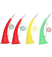 Homoyoyo 4 PCS Stadium Horn, Cheer Horn Noisemakers for Soccer Cup Celebrations Plastic Stadium V...