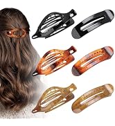 Sightor Flat Hair Clips, 6 Packs Flat Hair Claw Clips for Thick Thin Hair Clips, 2 Styles French ...
