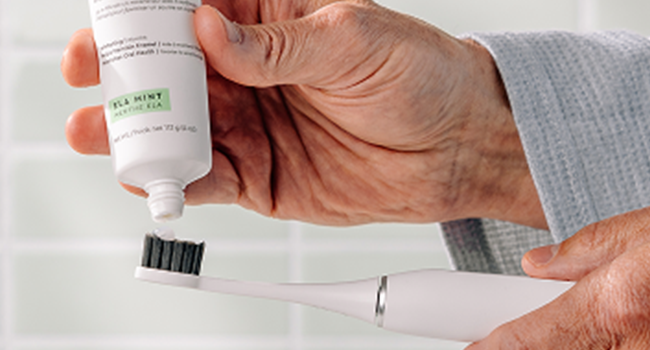 toothpaste with brush