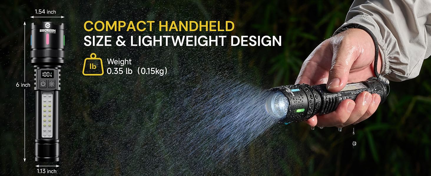 RECHARGEABLE FLASHLIGHTS HIGH LUMENS ESGREEN