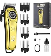 HIENA PRO Professional Hair Clippers for Men, Cordless Electric Hair Cutting, Cordless Rechargeab...