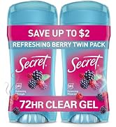Secret Fresh Antiperspirant Deodorant for Women, 72hr Breathable Sweat & Odor Protection, Instant...