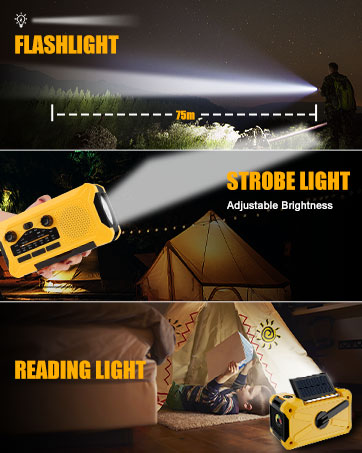 weather radio with flash light