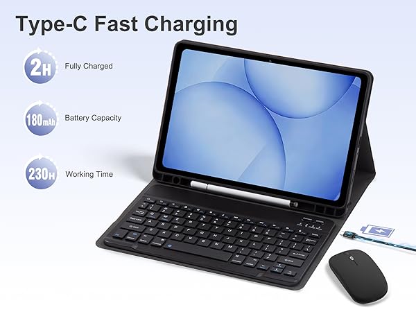 A9+ Keyboard case-Black+ Mouse-2
