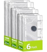 VACKFOX Travel Vacuum Storage Bags, 6 Pack Carry-On Size for Luggage and Suitcase, Vacuum Storage...