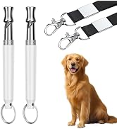 2 PCS Dog Whistles,Professional Recall Dog Training Whistle with Lanyard,Adjustable Ultrasonic Si...