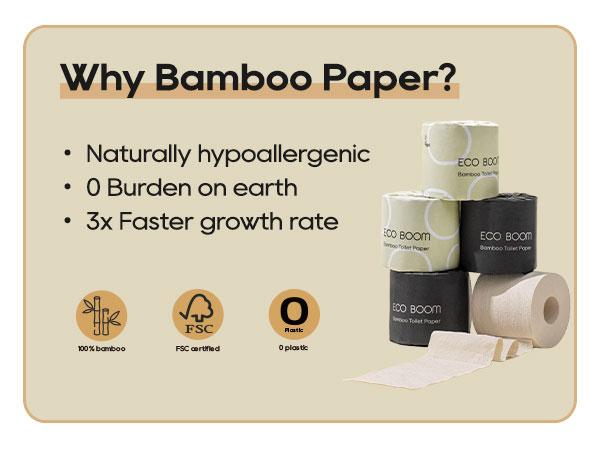 Naturally hypoallergenic, 0 burden on earth, 100%bamboo