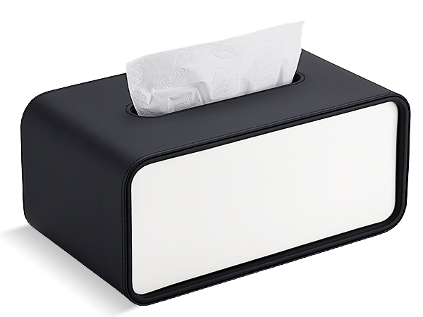 rectangular kleenex box cover black