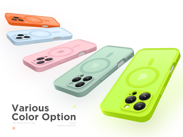 Magnetic for iPhone 16 Pro Case with MagSafe Military Grade Drop Protection Full Camera Protect