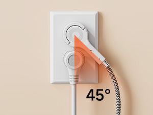 45° right angle low profile flat plug