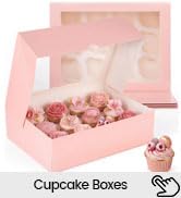 VGOODALL 12 Count Cupcake Boxes, 6PCS 13.2x9.8x4Inches Pink Cupcake Container with Window Boxes H...