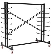 7-Tier Steel Horizontal Storage Rack,Detachable Lumber Storage Rack,Load 2000 Lbs Heavy Adjustabl...