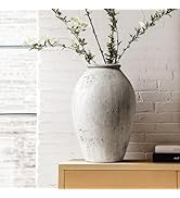 LE TAUCI Ceramic Flower Vase, 13.2 Inch Large Wabi-Sabi Vase, Tall Floor Vase for Home Decor, Liv...