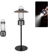 Xerglome Rechargeable LED Camping Lantern Dimmable Magnetic Aluminum Lamp | 5 Light Modes with Tr...