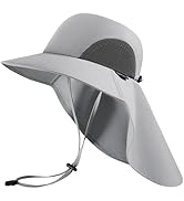 UVSAI UPF 50+ Foldable Sun Hats Wide Brim with Large Neck Flap for Men Women UV Protection Garden...